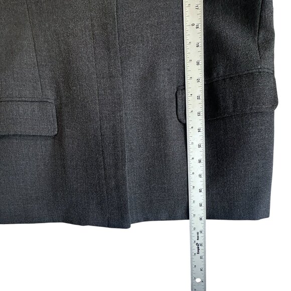 Vintage Talbots Pure Wool Hidden Button Front Blazer Jacket Size 14 Office Siren - Picture 5 of 12